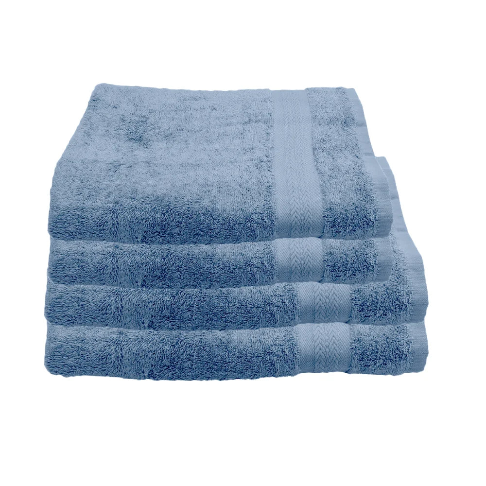 BYFT Home Essence Cotton Towel Blue Luxury - Soft, Absorbent, Quick-Dry, 550 GSM