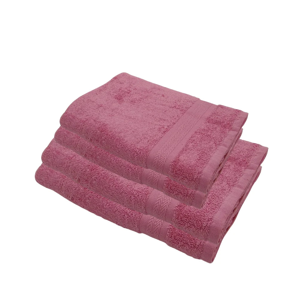 BYFT Home Essence | Pink Cotton Towel Sets - Soft, Absorbent, Quick-Dry | 550 GSM