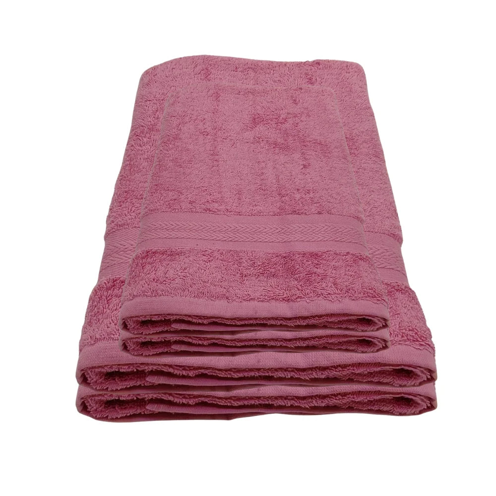 BYFT Home Essence | Pink Cotton Towel Sets - Soft, Absorbent, Quick-Dry | 550 GSM