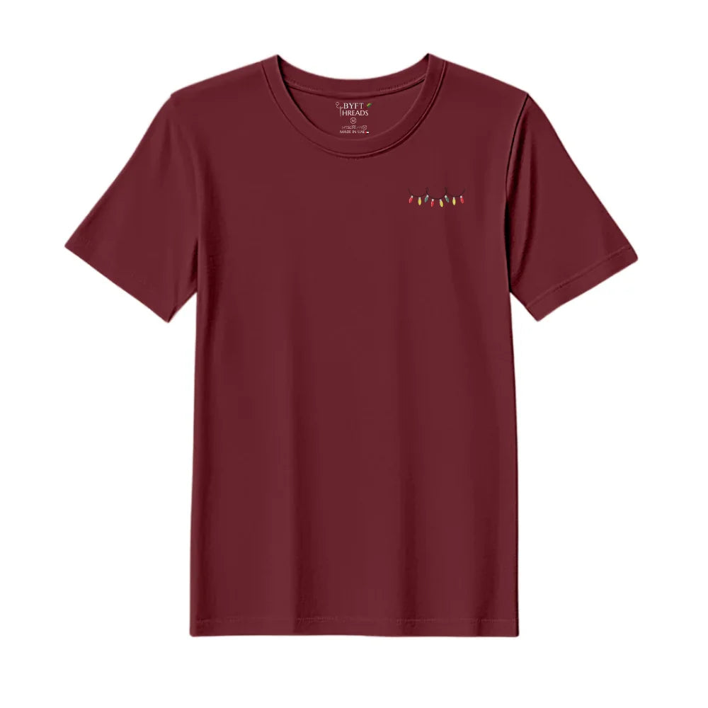 BYFT Threads Embroidered For You Christmas - Christmas Candy Canes with Bow Designed T-Shirts