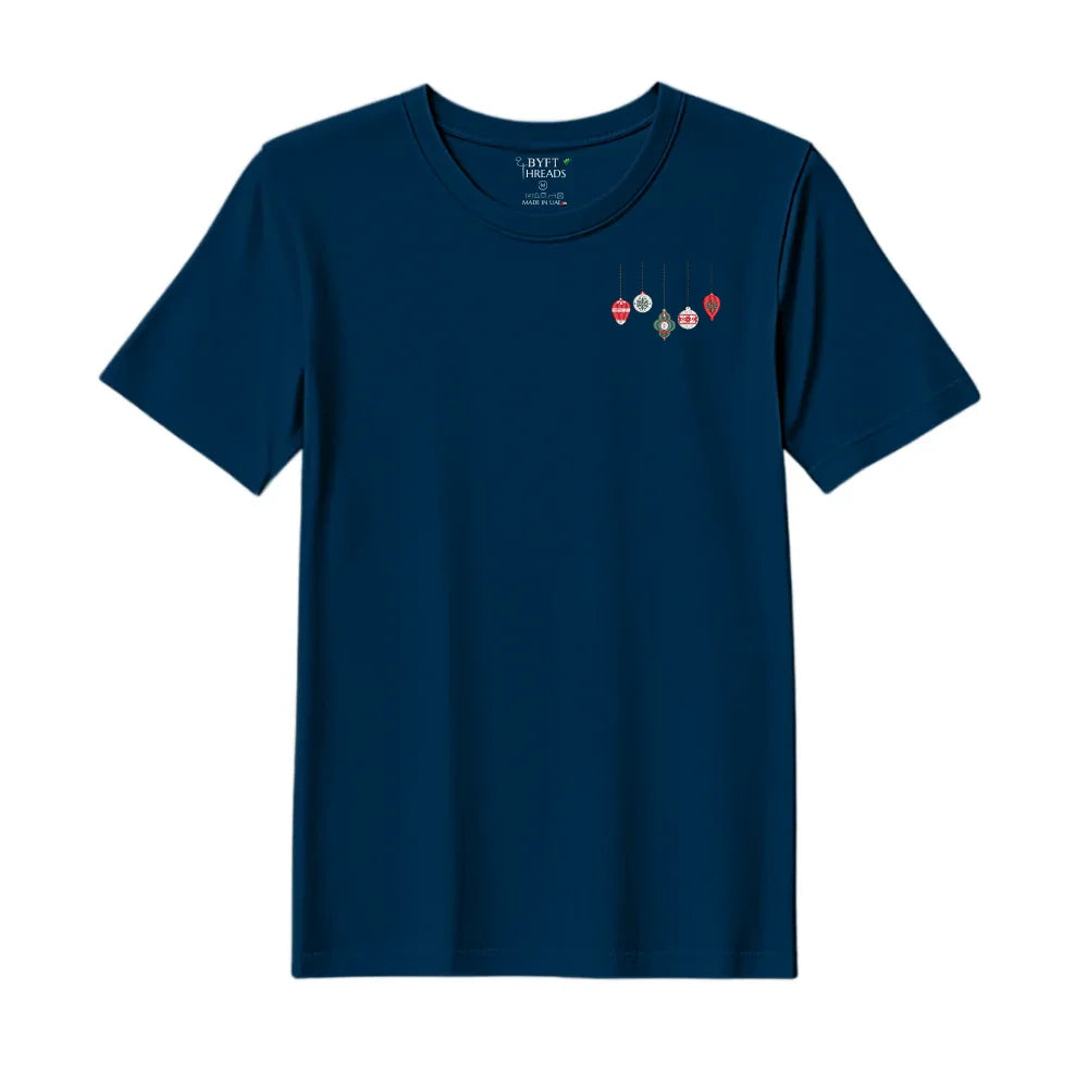 BYFT Threads Embroidered For You Christmas - Christmas Ornament Set Designed T-Shirts