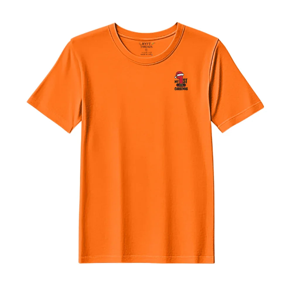 BYFT Threads Embroidered For You Christmas - My 1st Christmas Designed T-Shirts