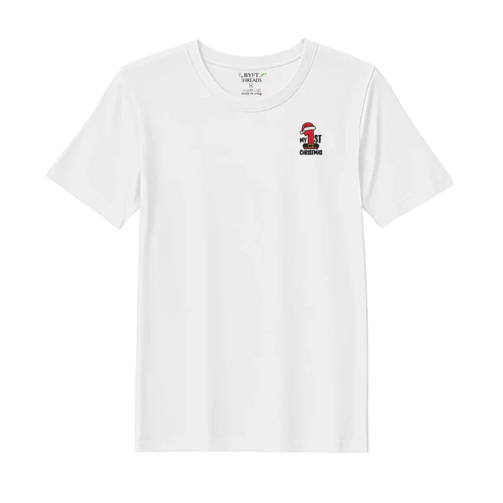 BYFT Threads Embroidered For You Christmas - My 1st Christmas Designed T-Shirts