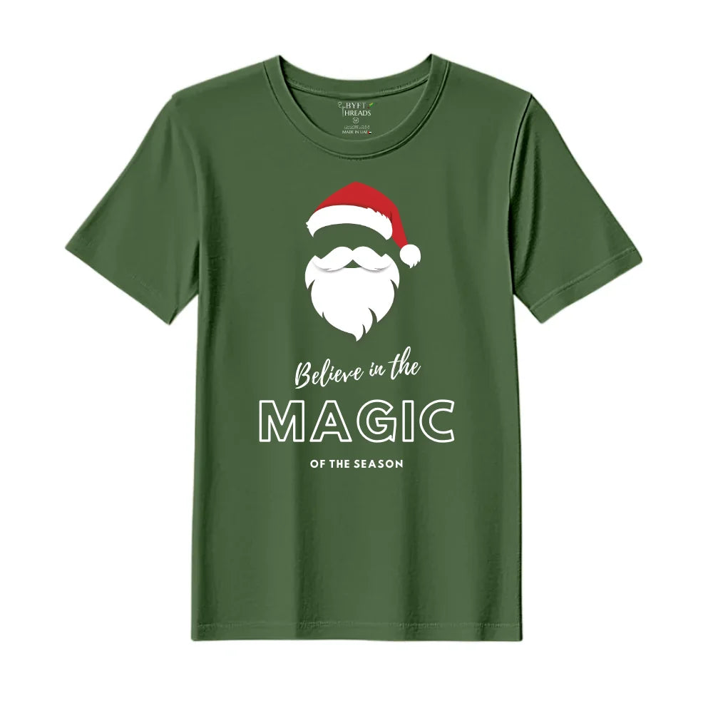 BYFT Threads Printed Christmas - Believe in the magic of the season Designed T-Shirts
