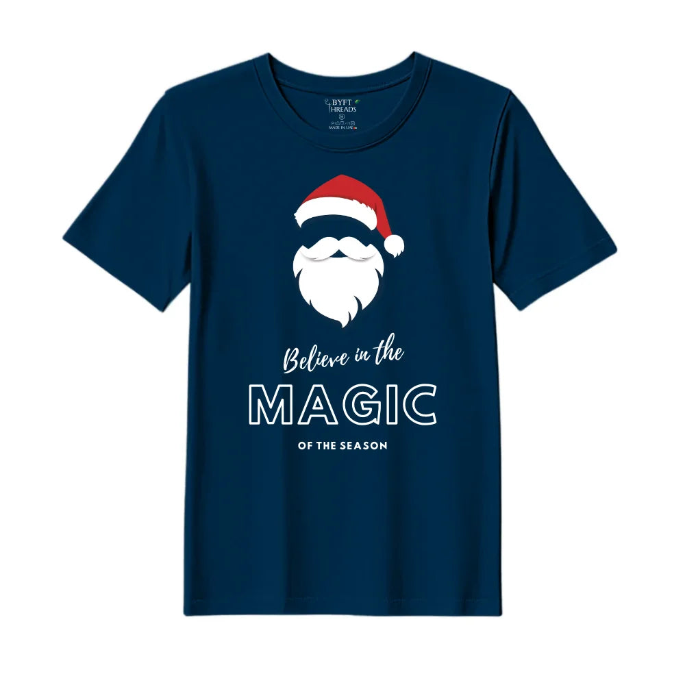 BYFT Threads Printed Christmas - Believe in the magic of the season Designed T-Shirts
