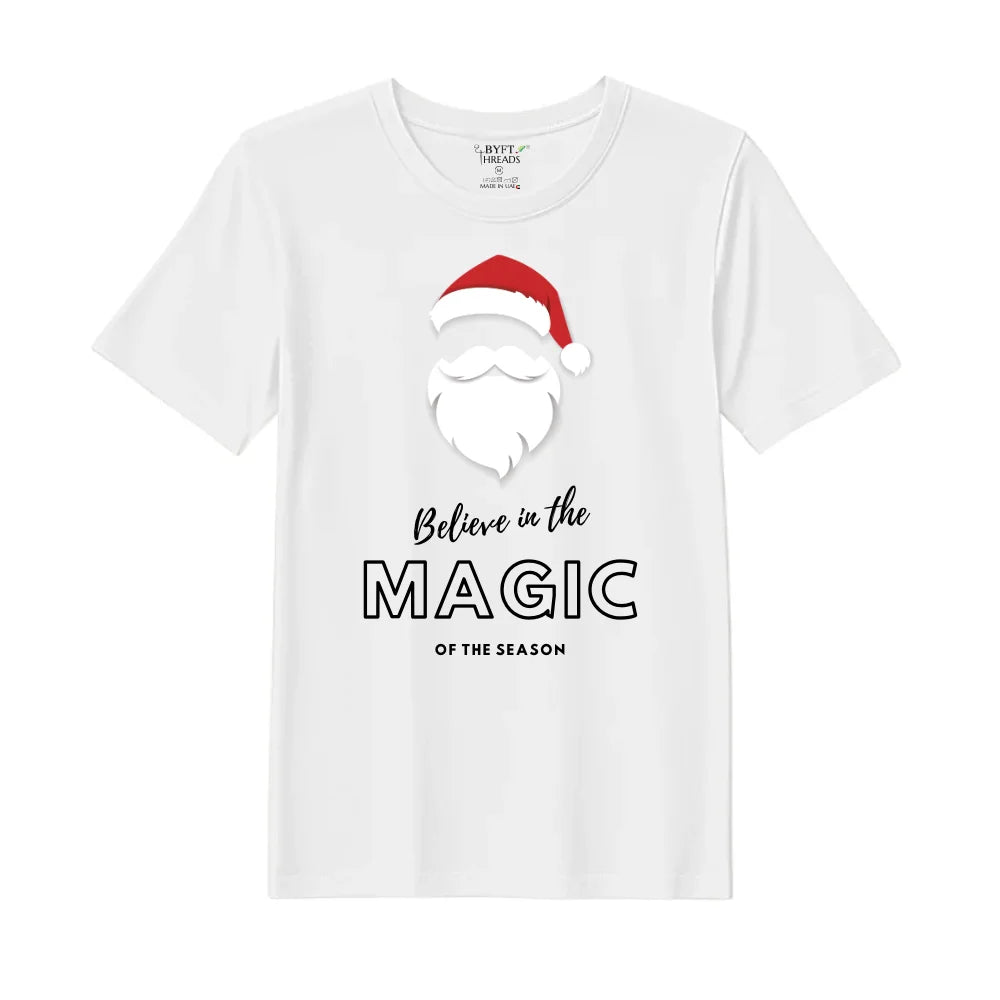 BYFT Threads Printed Christmas - Believe in the magic of the season Designed T-Shirts