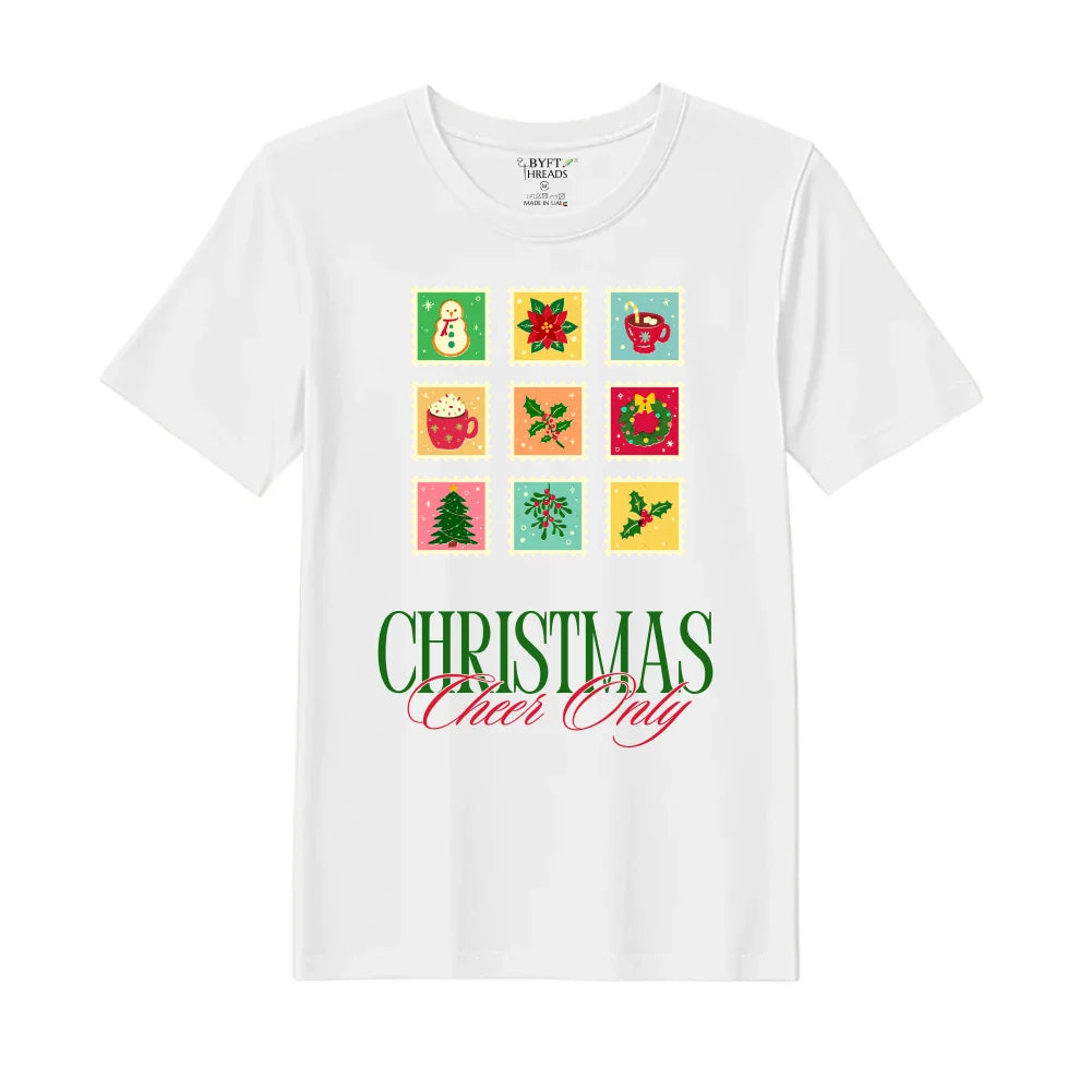 BYFT Threads Printed Christmas - Christmas Cheer Only Designed T-Shirts