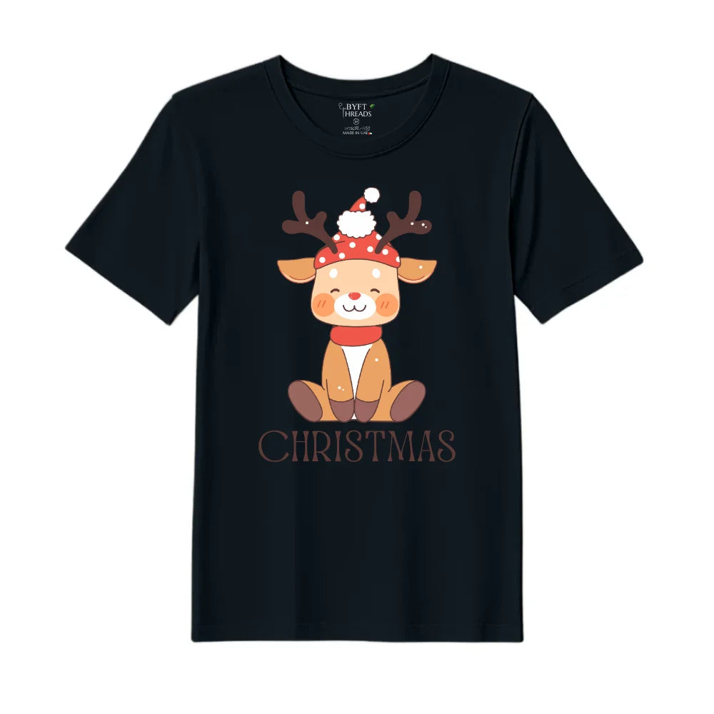 BYFT Threads Printed Christmas - Christmas Deer Designed T-Shirts