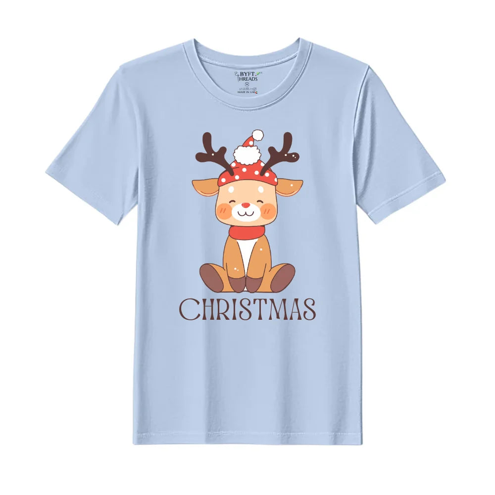 BYFT Threads Printed Christmas - Christmas Deer Designed T-Shirts