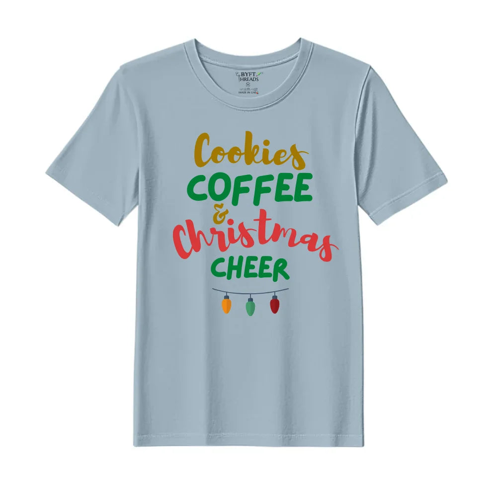 BYFT Threads Printed Christmas - Cookies Christmas Cheer Designed T-Shirts