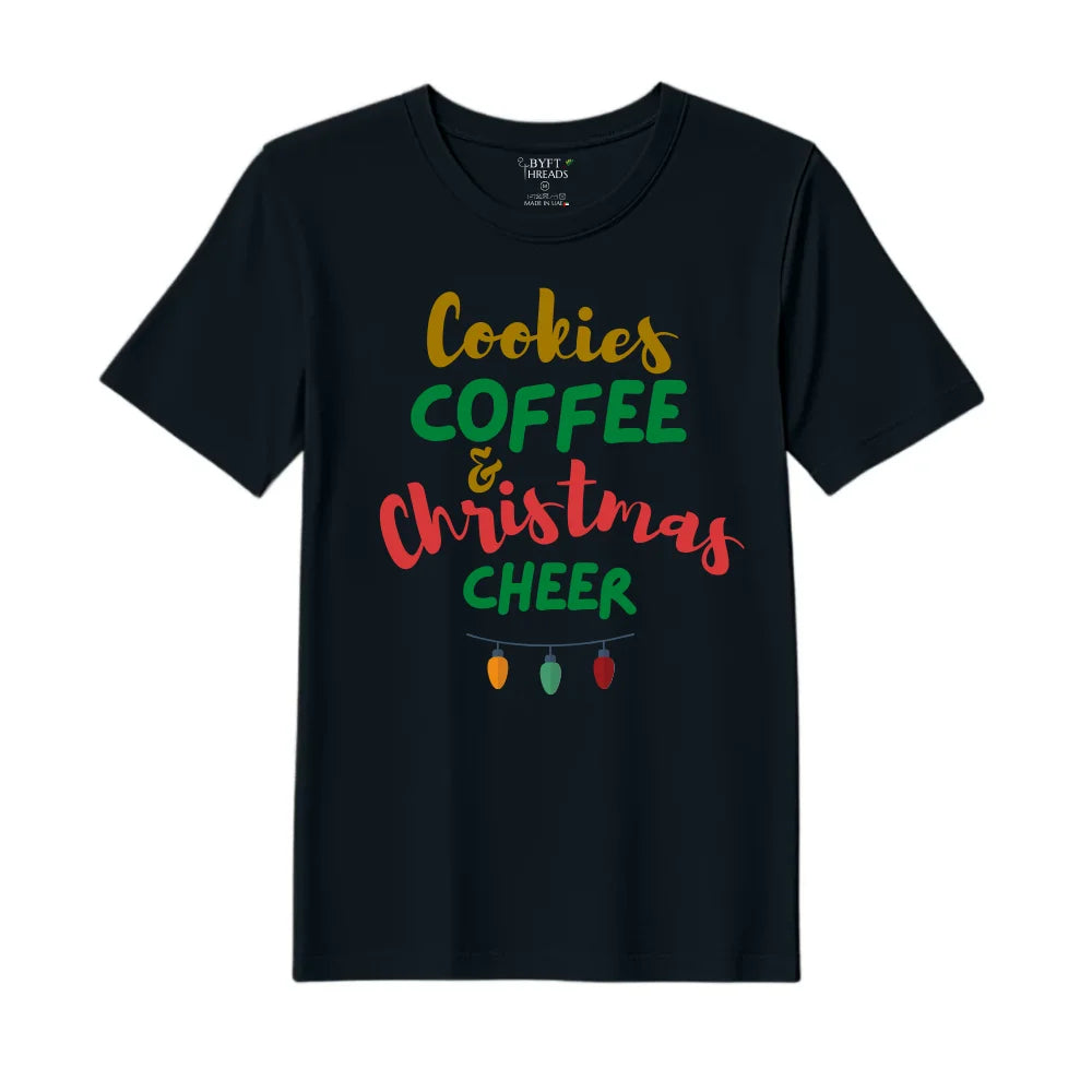 BYFT Threads Printed Christmas - Cookies Christmas Cheer Designed T-Shirts