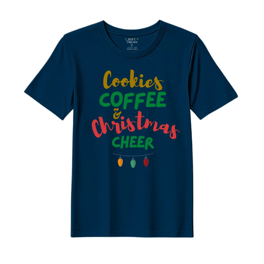 BYFT Threads Printed Christmas - Cookies Christmas Cheer Designed T-Shirts