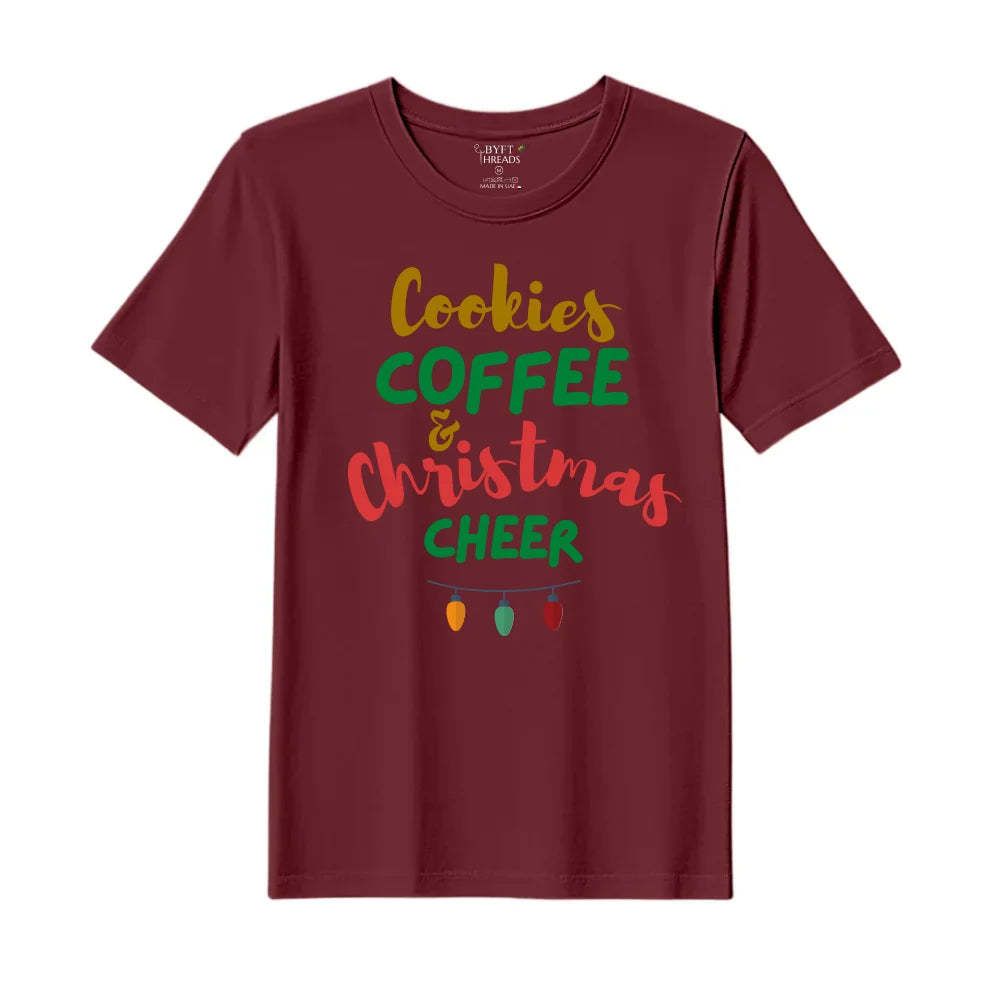 BYFT Threads Printed Christmas - Cookies Christmas Cheer Designed T-Shirts