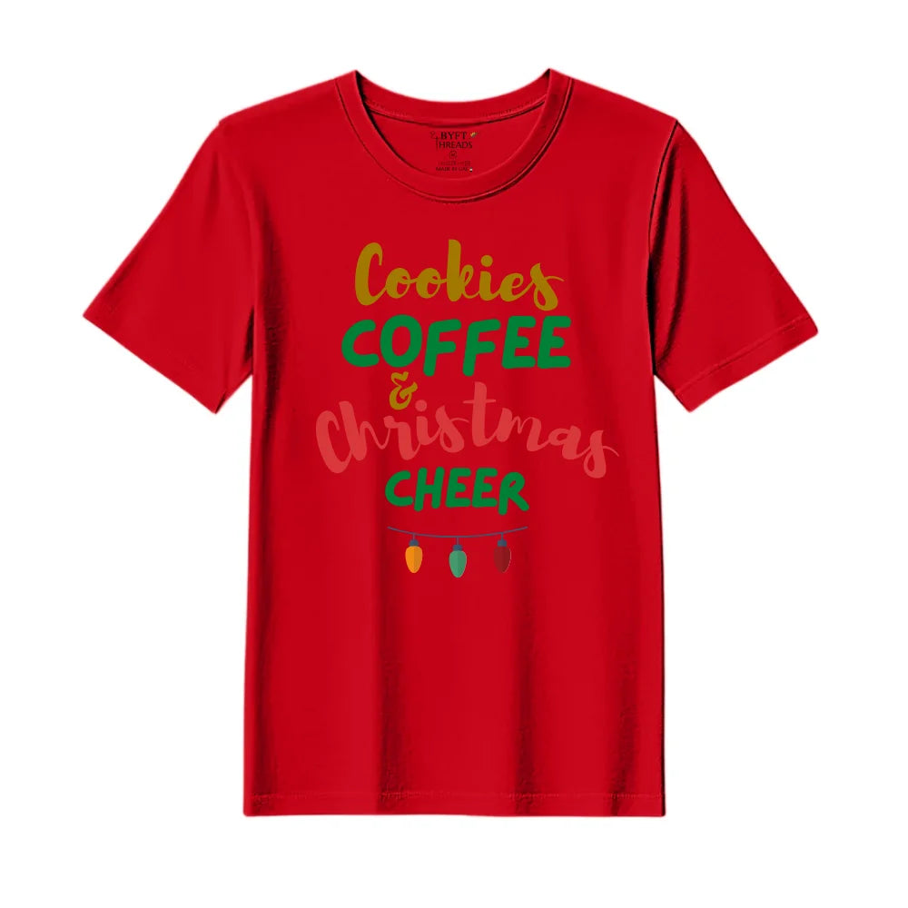 BYFT Threads Printed Christmas - Cookies Christmas Cheer Designed T-Shirts
