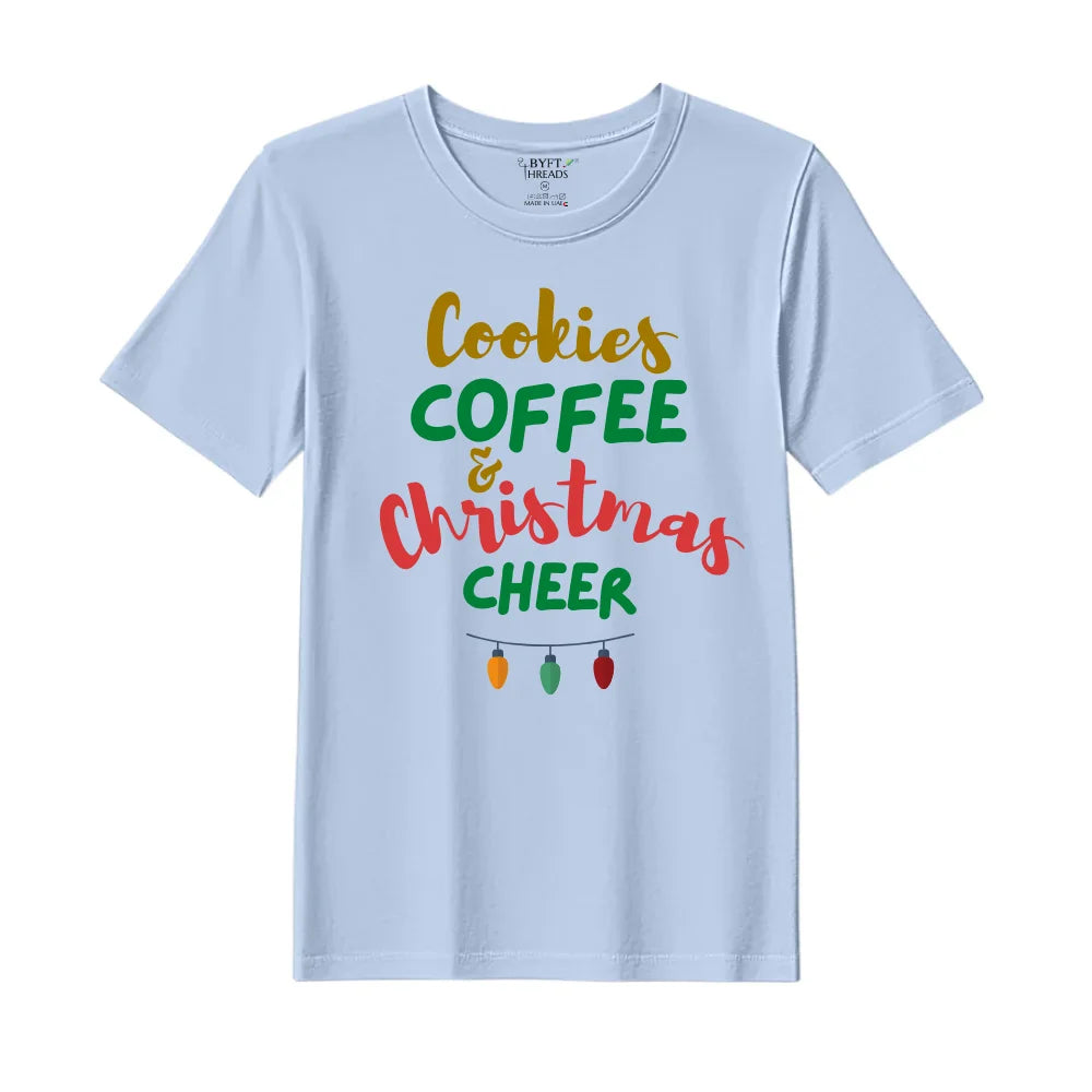 BYFT Threads Printed Christmas - Cookies Christmas Cheer Designed T-Shirts
