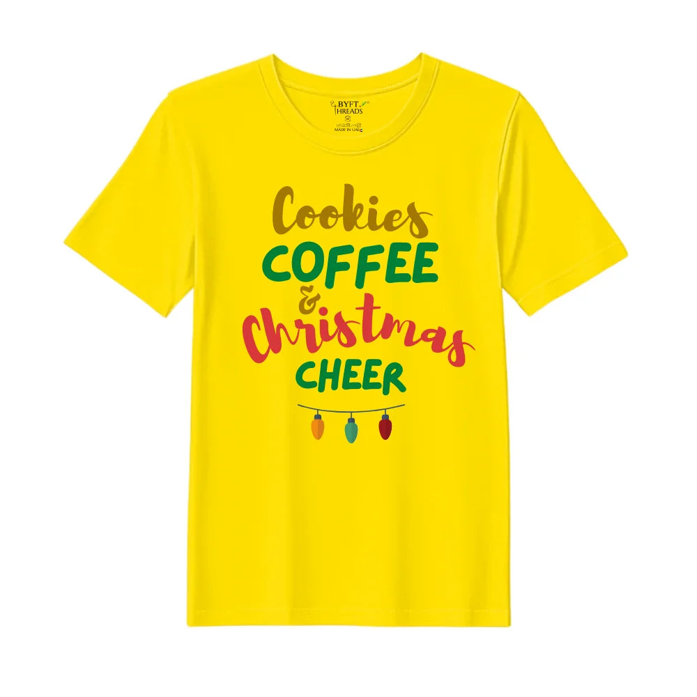 BYFT Threads Printed Christmas - Cookies Christmas Cheer Designed T-Shirts
