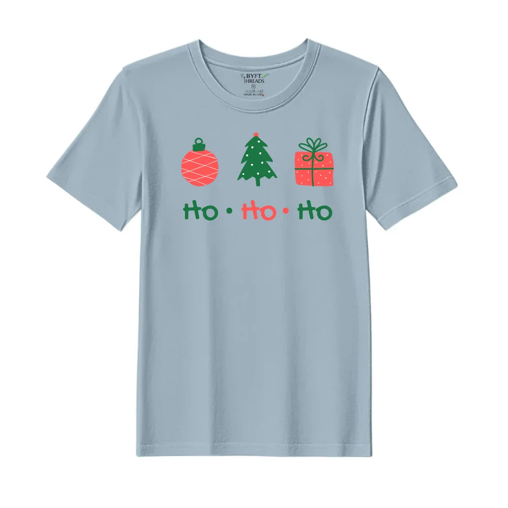 BYFT Threads Printed Christmas - HO HO HO Designed T-Shirts