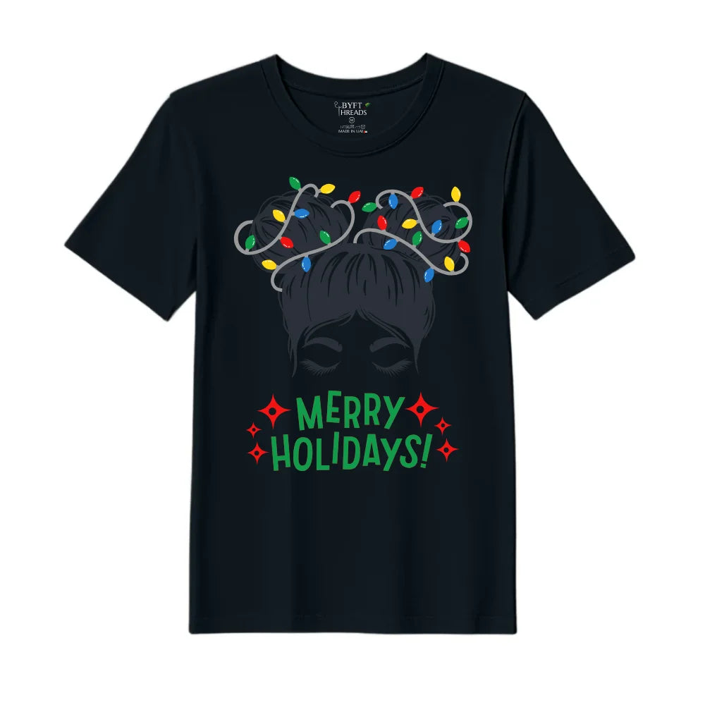 BYFT Threads Printed Christmas - Merry Holidays Designed T-Shirts