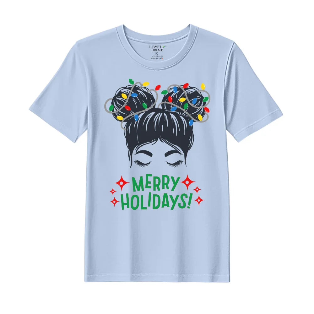 BYFT Threads Printed Christmas - Merry Holidays Designed T-Shirts