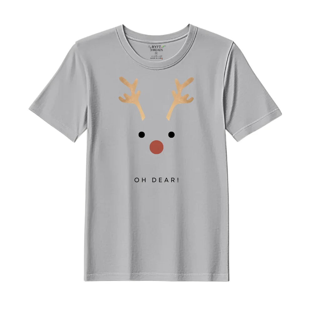 BYFT Threads Printed Christmas - Oh dear Designed T-Shirts