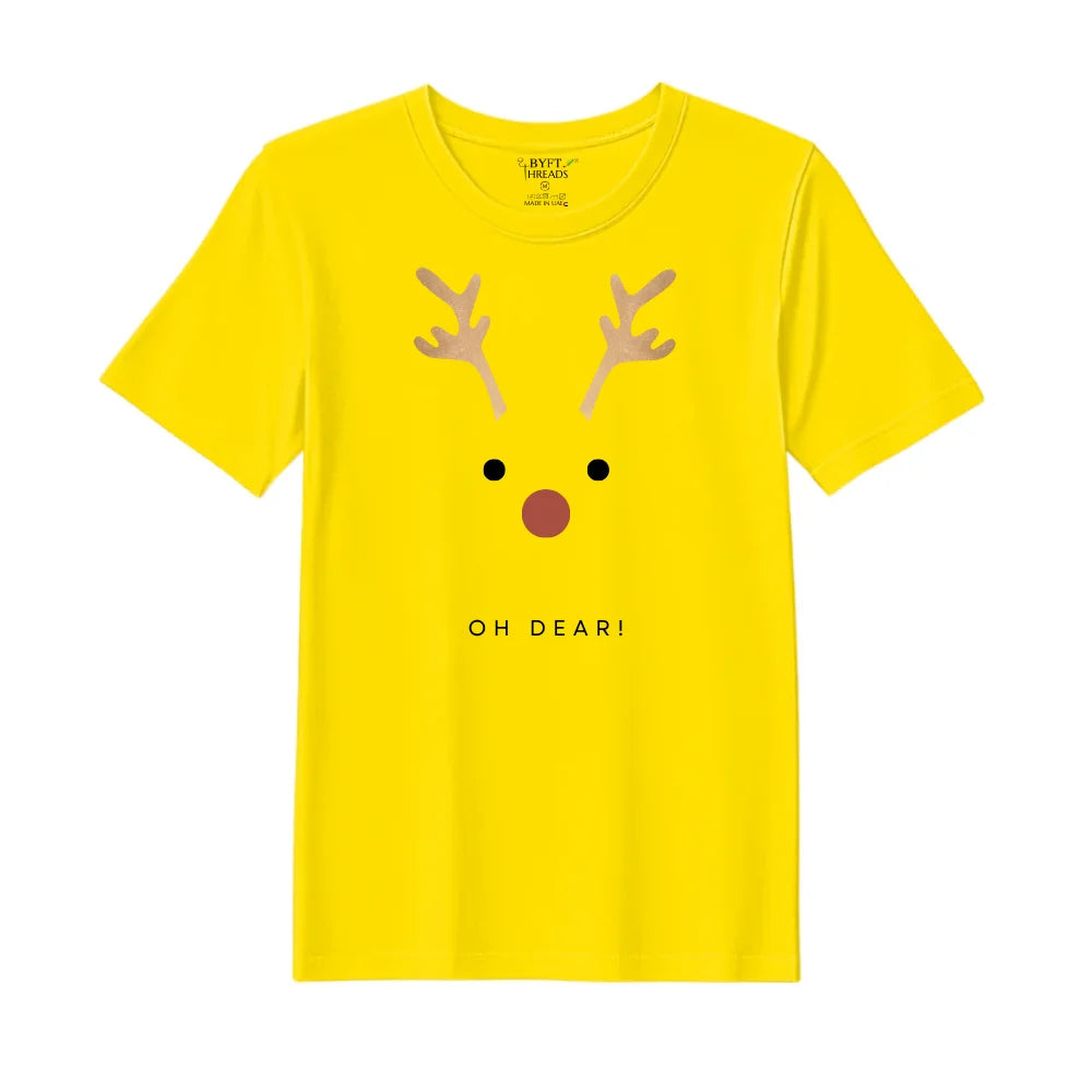 BYFT Threads Printed Christmas - Oh dear Designed T-Shirts