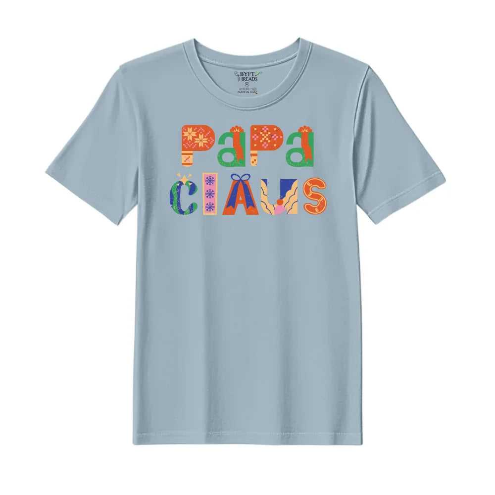 BYFT Threads Printed Christmas - Papa Claus Designed T-Shirts