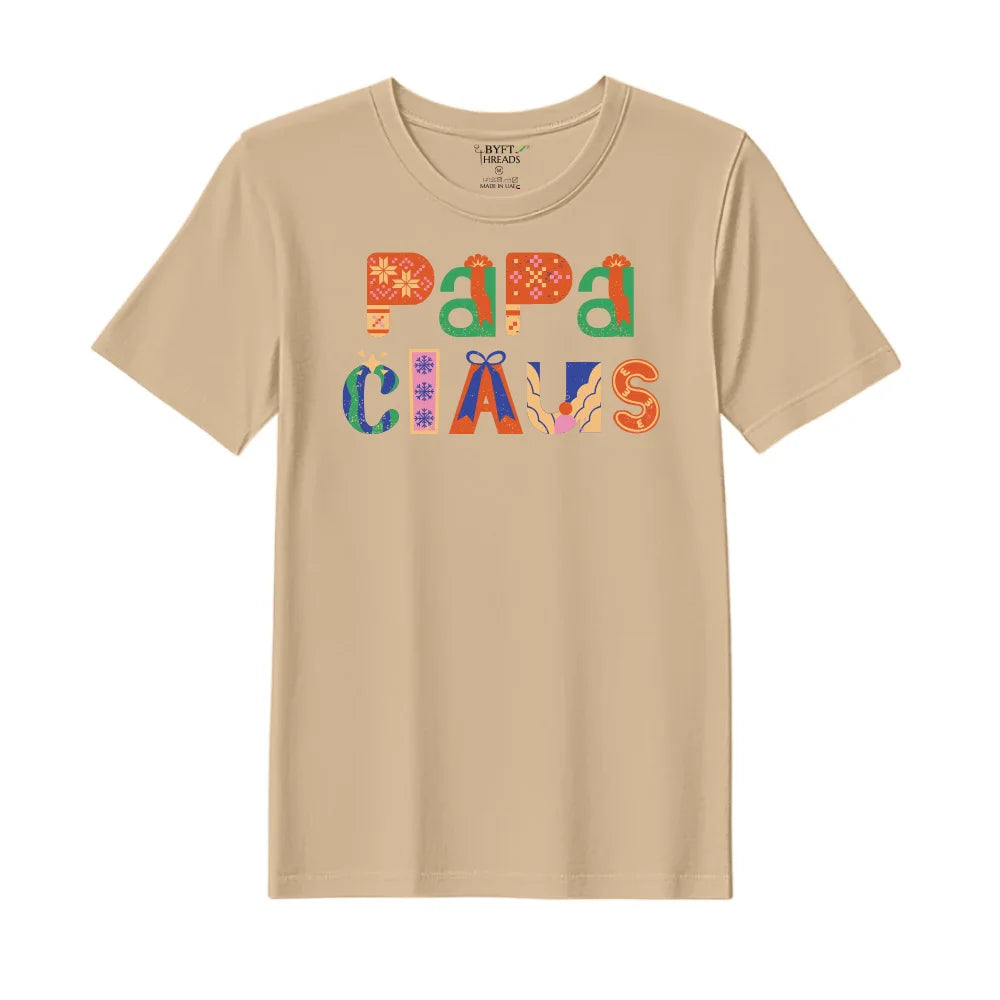 BYFT Threads Printed Christmas - Papa Claus Designed T-Shirts