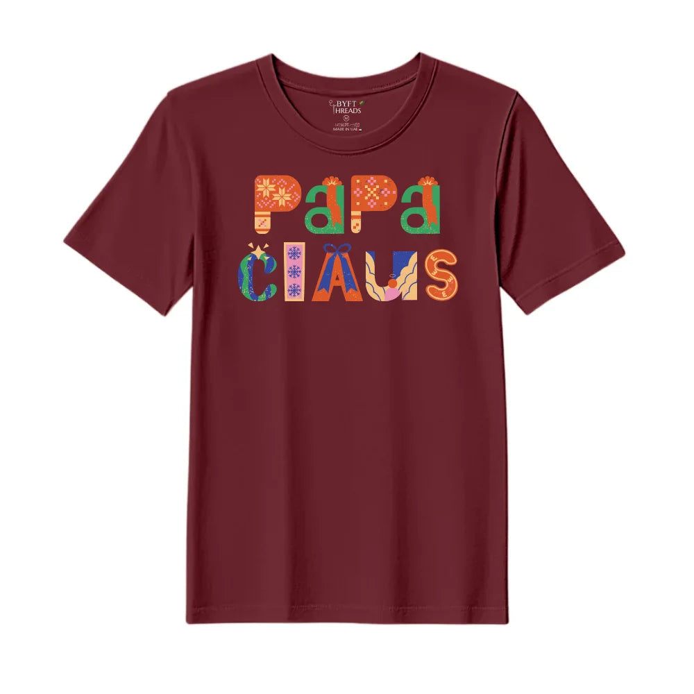 BYFT Threads Printed Christmas - Papa Claus Designed T-Shirts