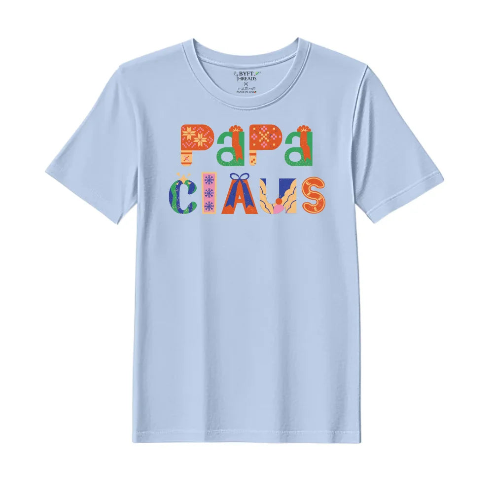 BYFT Threads Printed Christmas - Papa Claus Designed T-Shirts