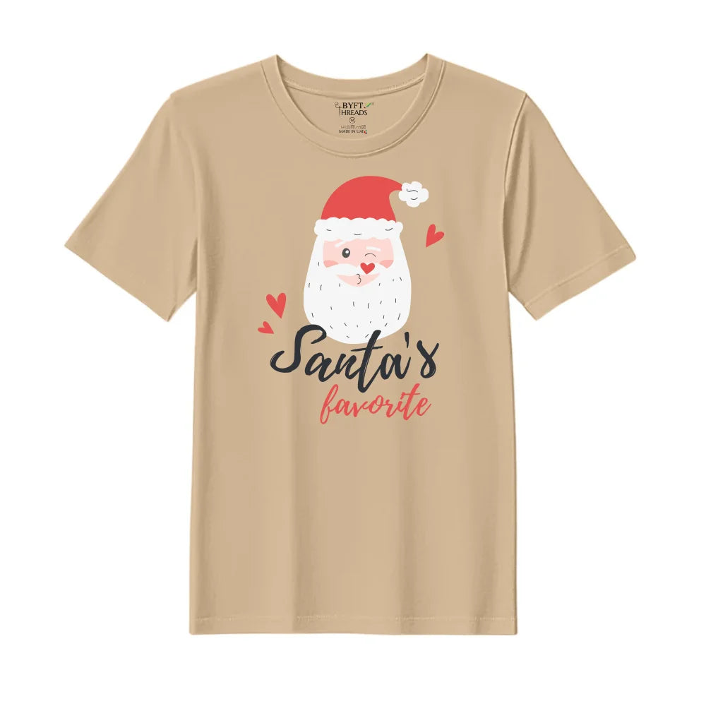 BYFT Threads Printed Christmas - Santa's Favorite Designed T-Shirts