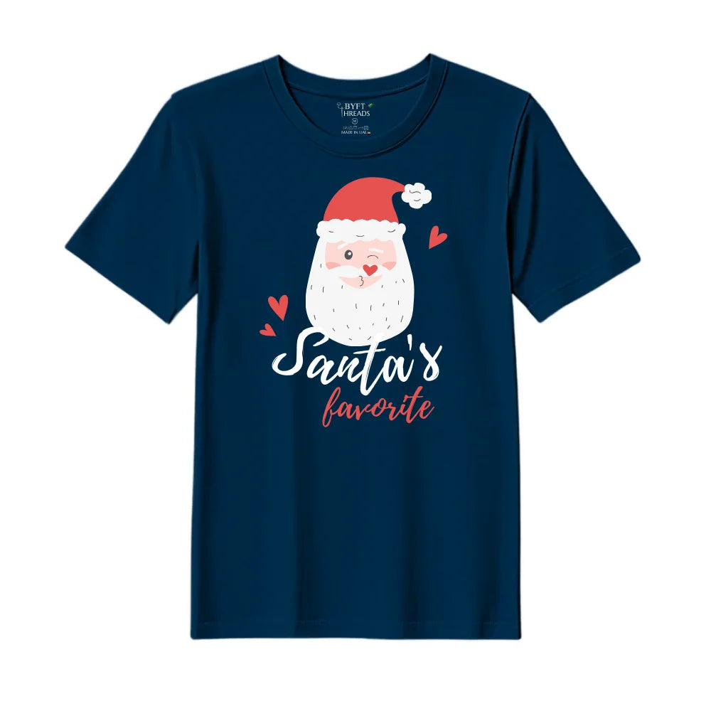 BYFT Threads Printed Christmas - Santa's Favorite Designed T-Shirts