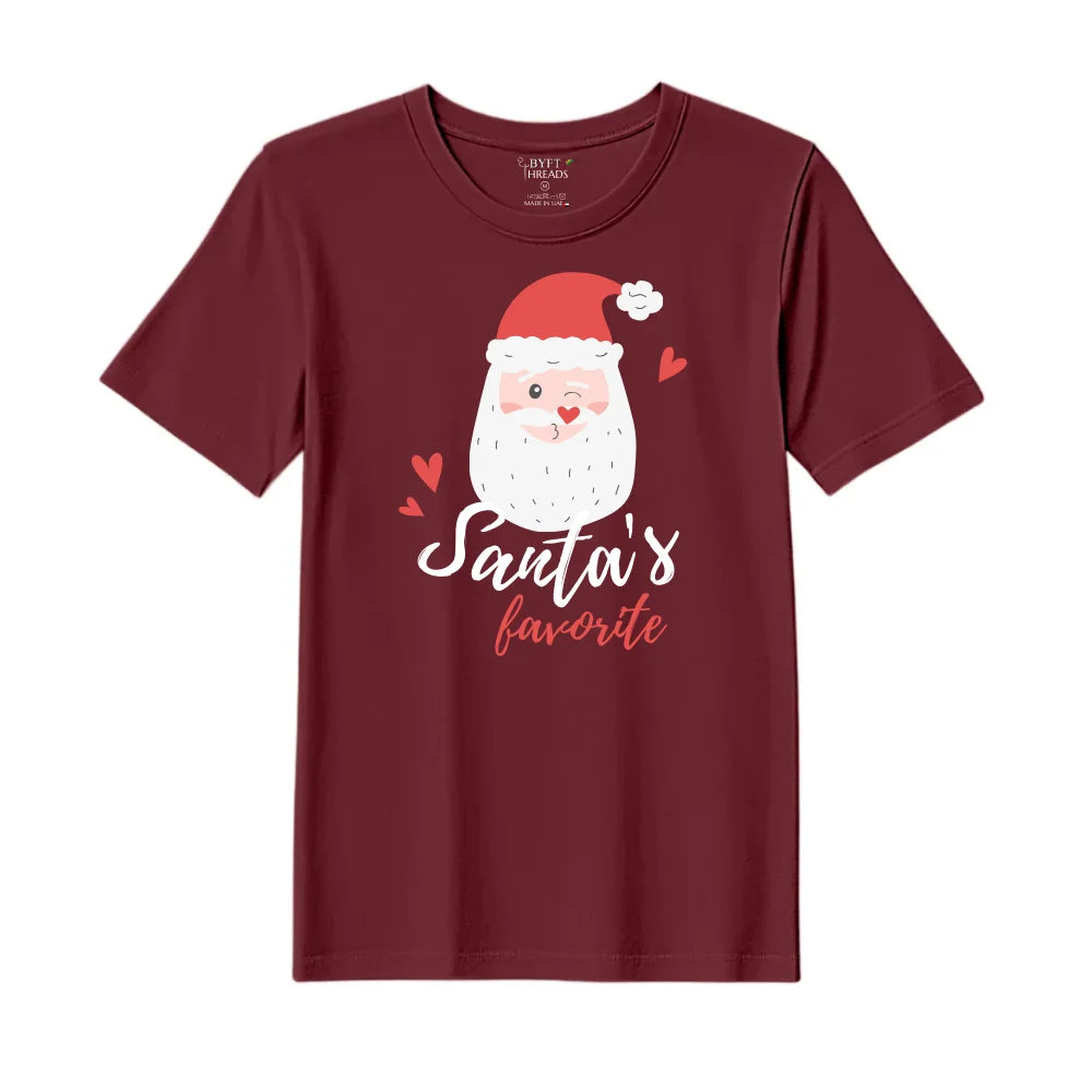 BYFT Threads Printed Christmas - Santa's Favorite Designed T-Shirts