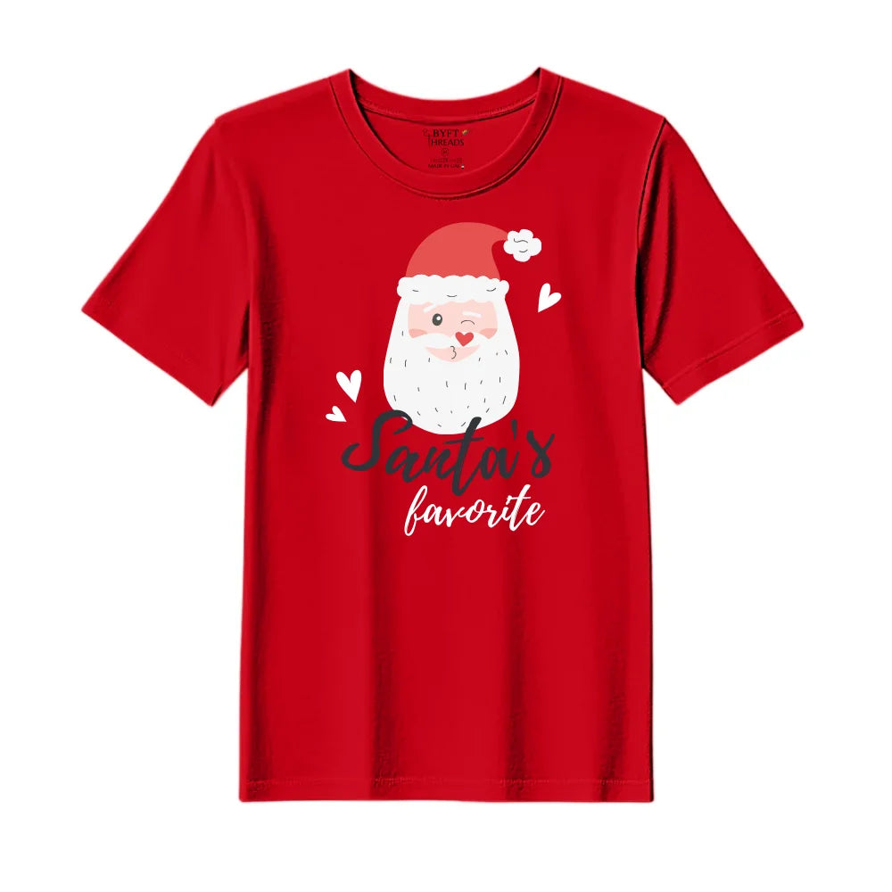 BYFT Threads Printed Christmas - Santa's Favorite Designed T-Shirts