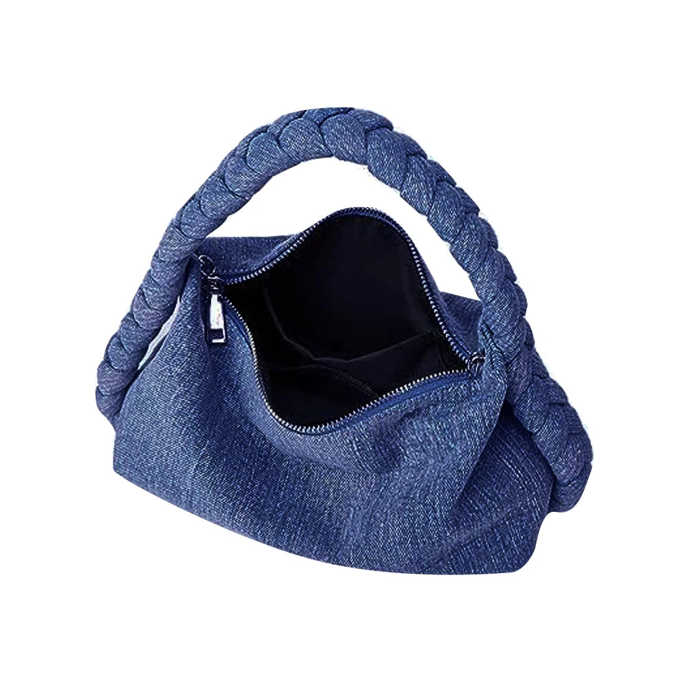 The Purani Jeans Braided Denim Handbag | Handmade Upcycled Eco-Friendly