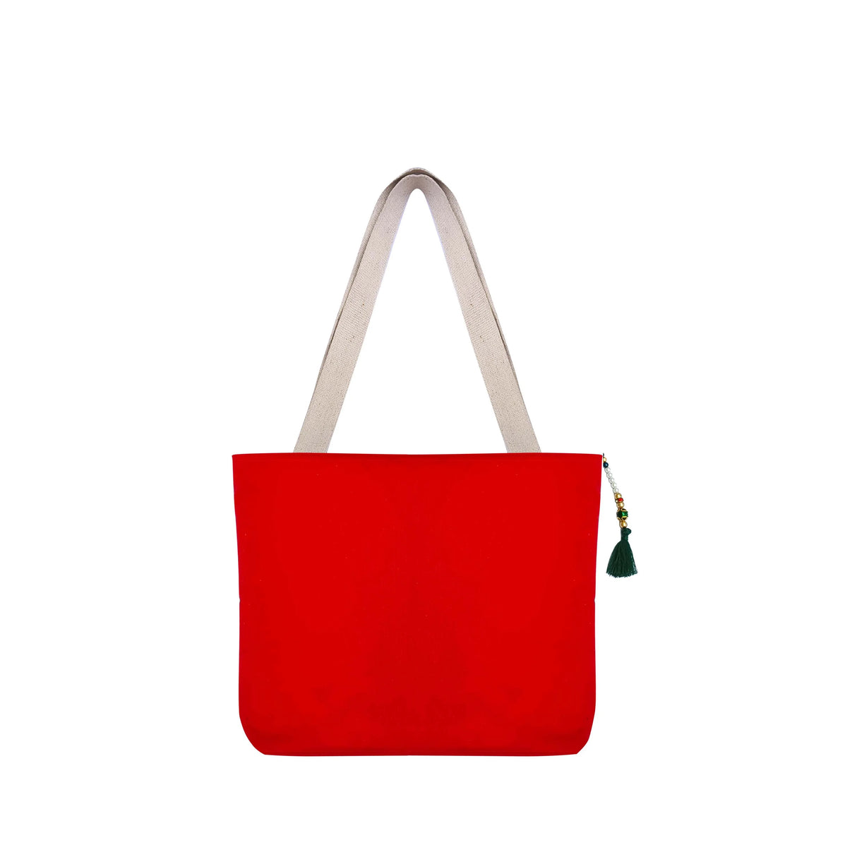 The Purani Jeans Kathakali Canvas Tote Bag | Off-White Denim Handmade Artistic Carry Bag