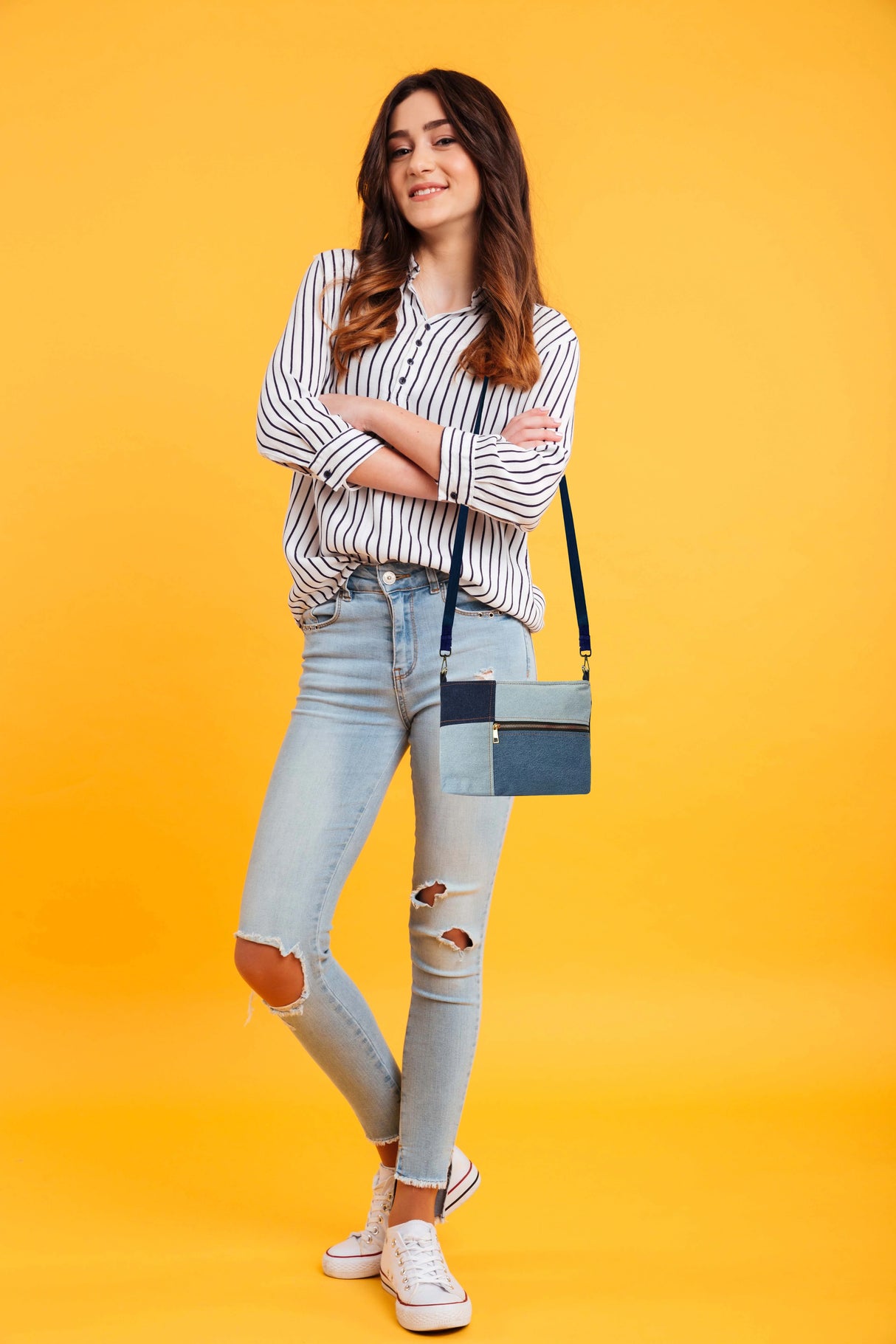 The Purani Jeans Vintage Vibes Handbag | Blue Denim Handmade Fashion Bag