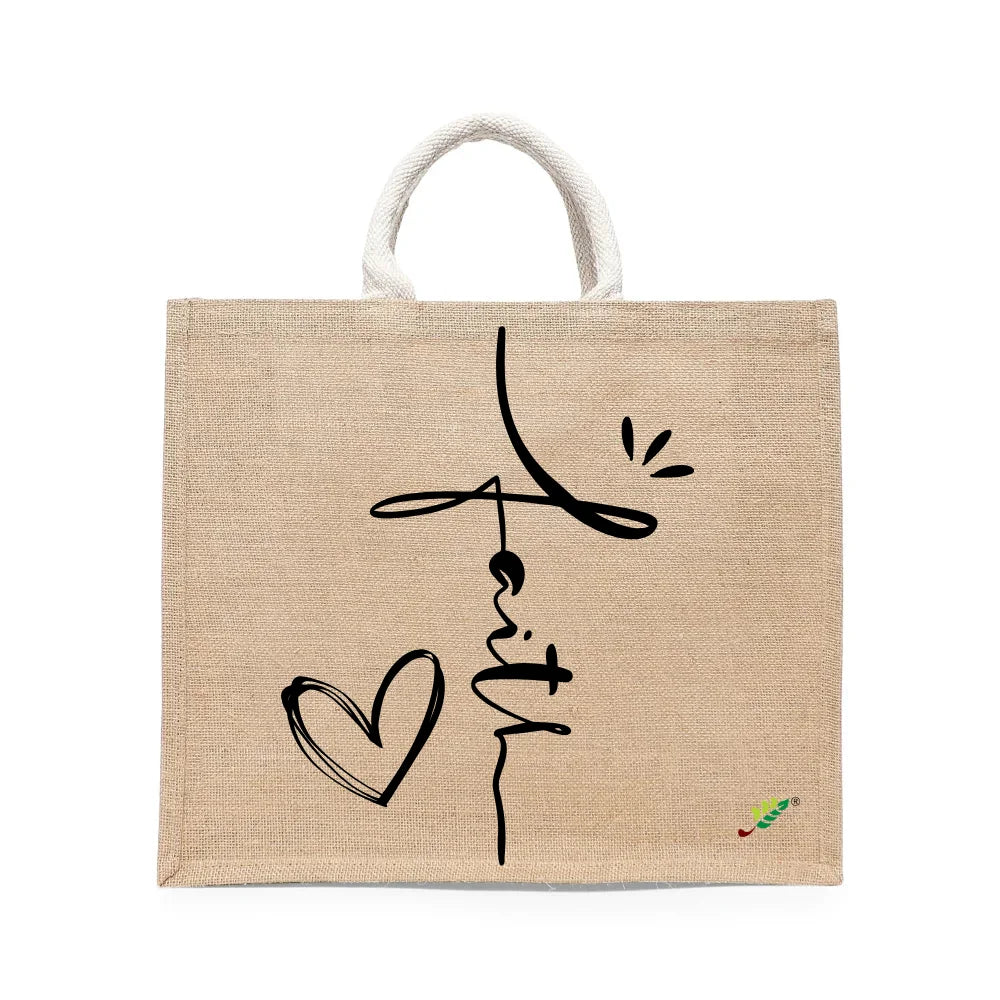 BYFT Inspirational Tote Bag – “Faith” Minimalist Heart Printed Reusable Tote | Eco-Friendly Daily Carry Bag (Set of 1)