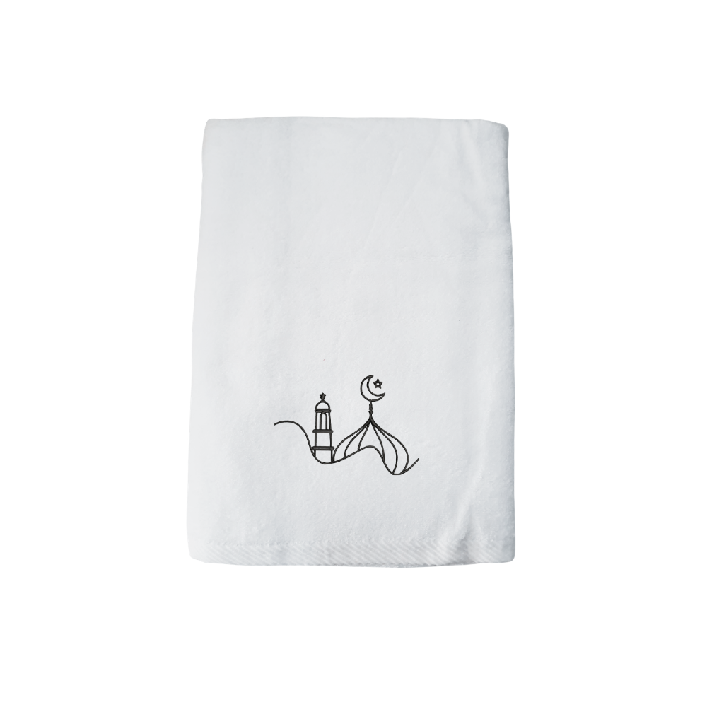 BYFT Iris Embroidered For You - Crescent Dome Elegance Designed Towel