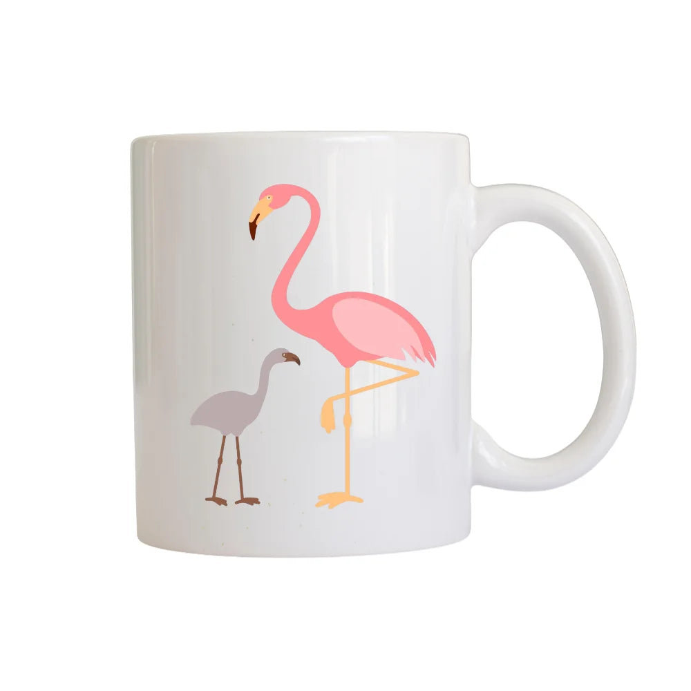 BYFT Printed Mug - Flamingo with Baby Flamingo Design