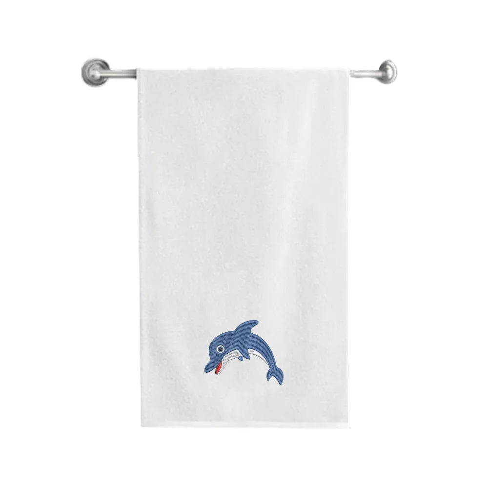 BYFT Iris Embroidered For You - Dolphin Designed Towel