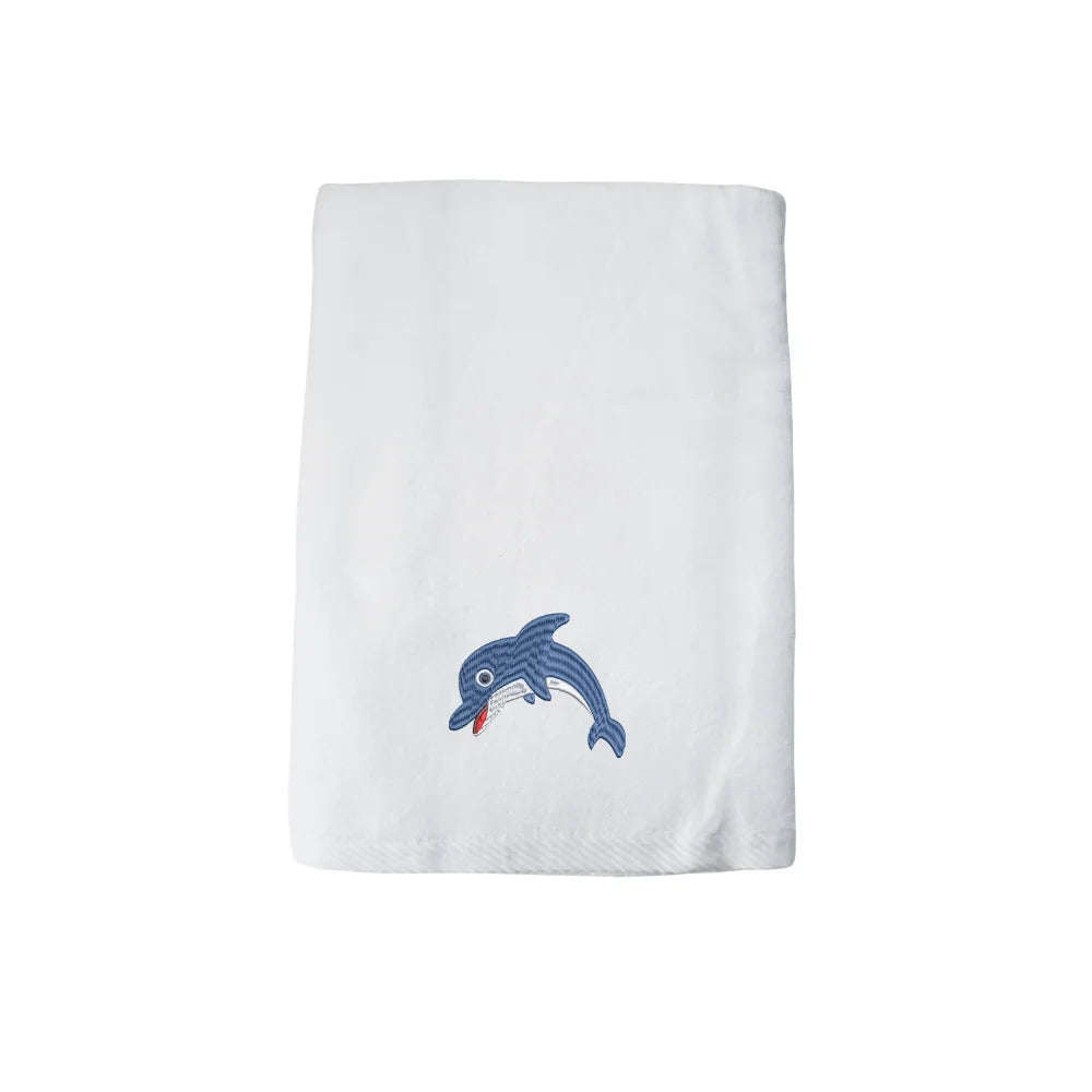 BYFT Iris Embroidered For You - Dolphin Designed Towel