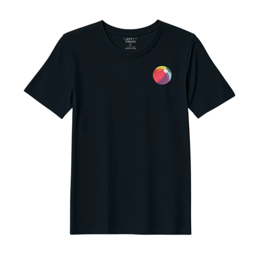 BYFT Threads Embroidered For You T-Shirt - Beach Ball Design