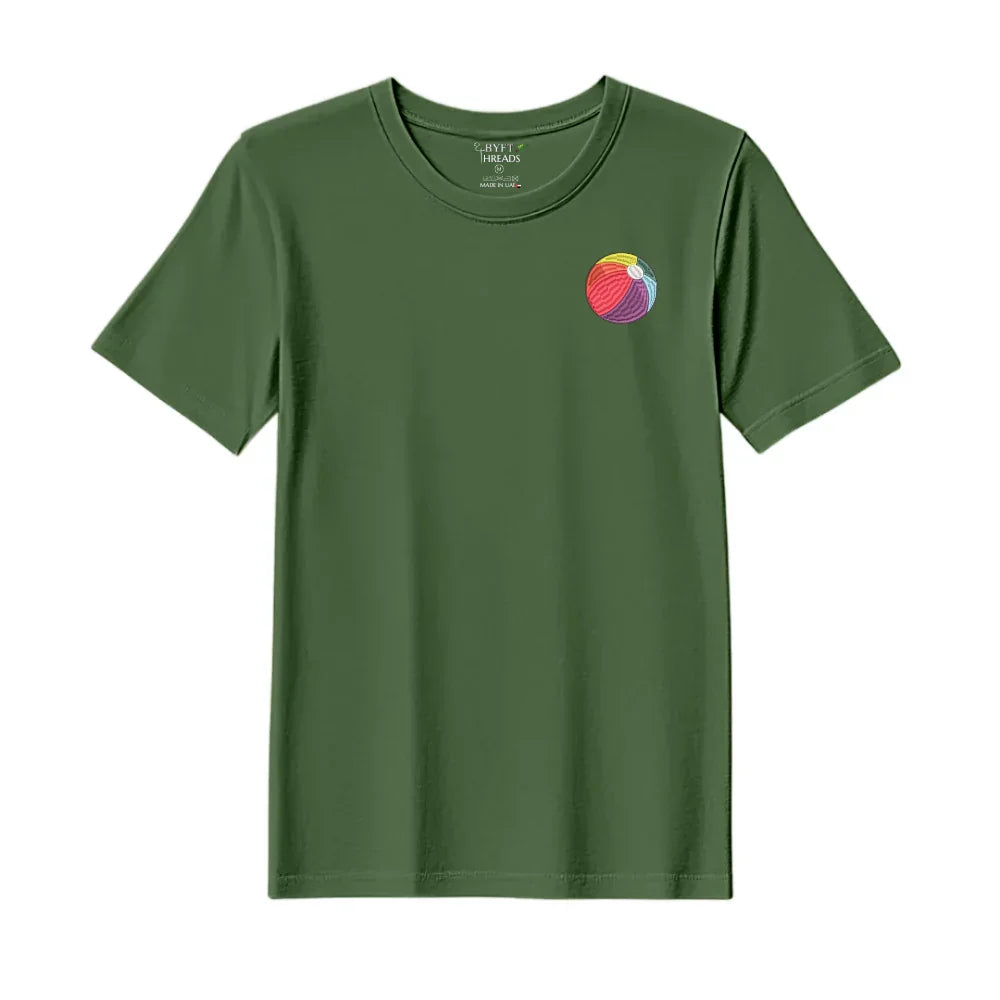 BYFT Threads Embroidered For You T-Shirt - Beach Ball Design