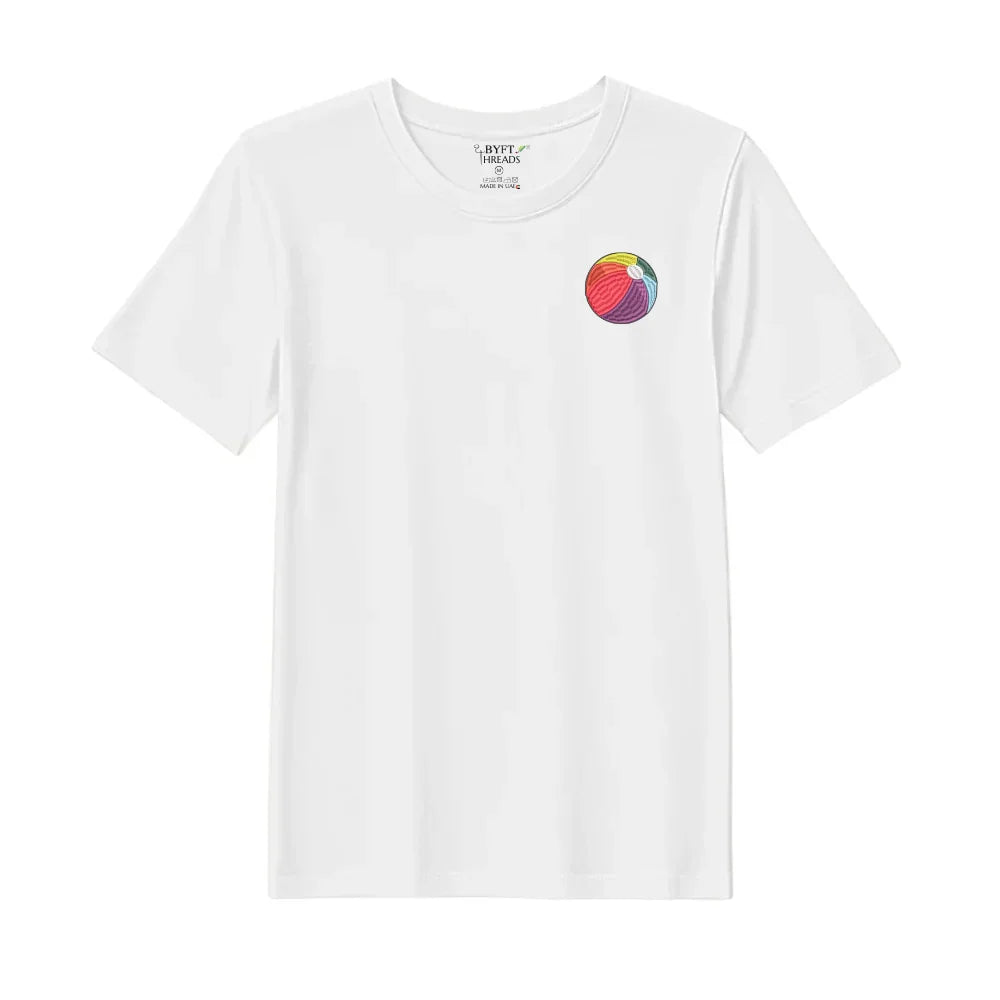 BYFT Threads Embroidered For You T-Shirt - Beach Ball Design