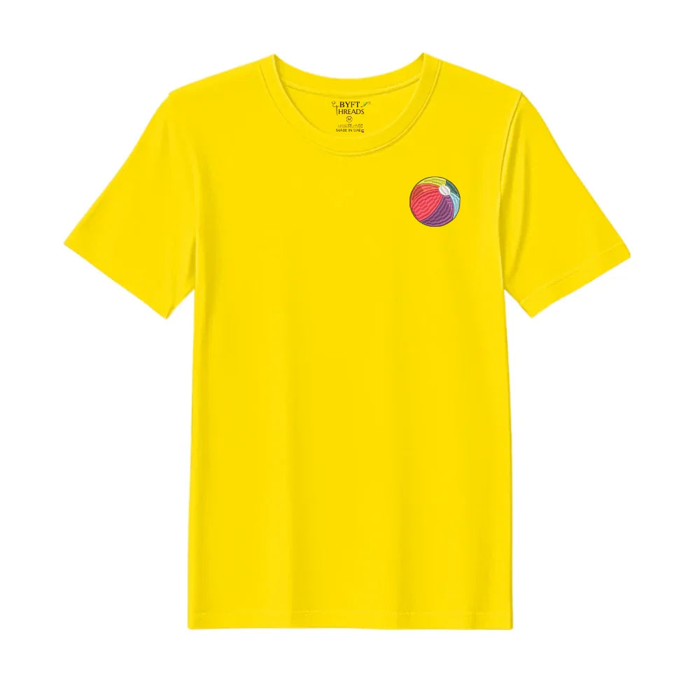BYFT Threads Embroidered For You T-Shirt - Beach Ball Design