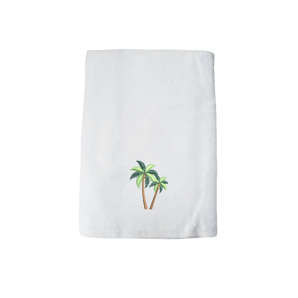 BYFT Iris Embroidered For You - Coconut Tree Designed Towel