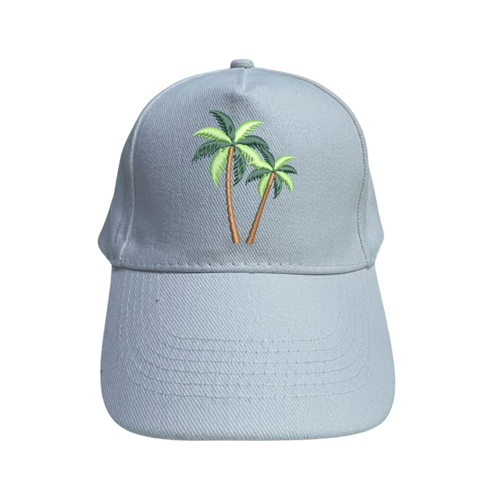 BYFT Coconut Tree Embroidered Cap