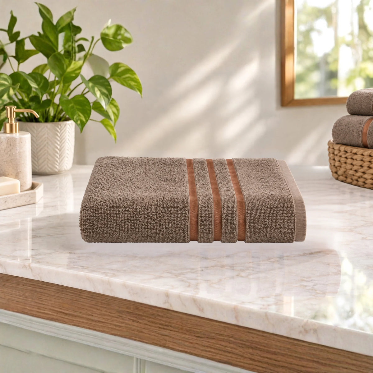 BYFT Home Serene Hand Towel 50 x 90 Cm | Premium Cotton Towel with Dobby