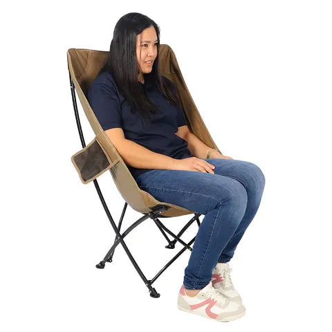 BYFT 1 Piece Comfortable Chair with Cup Holder for Camping (Chair Only)