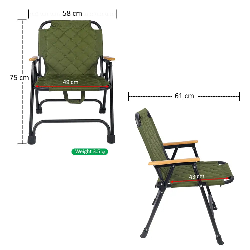 BYFT 1 Piece Lightweight Portable Canvas Camping Chair (Chair Only)